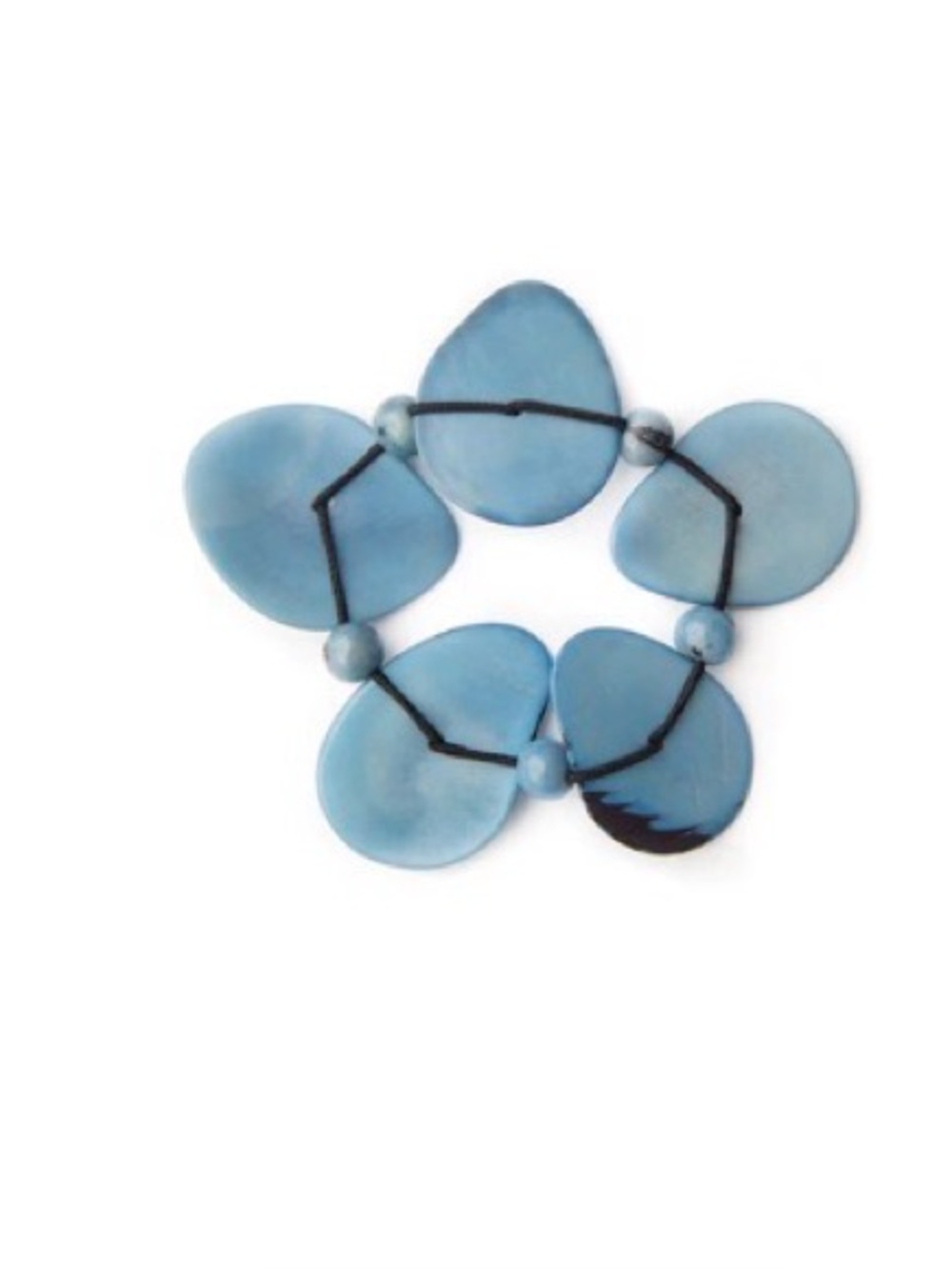 Tagua Illiana Biscayne Bay Blue Stretch Bracelet